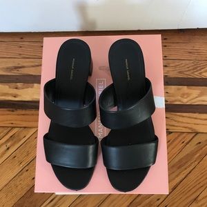 Mansur Gavriel Strappy Mule in Navy size 8.5